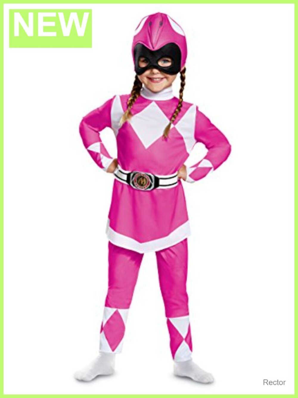 Toddler Power Rangers Pink Ranger Muscle Costume Jumpsuit Headpiece